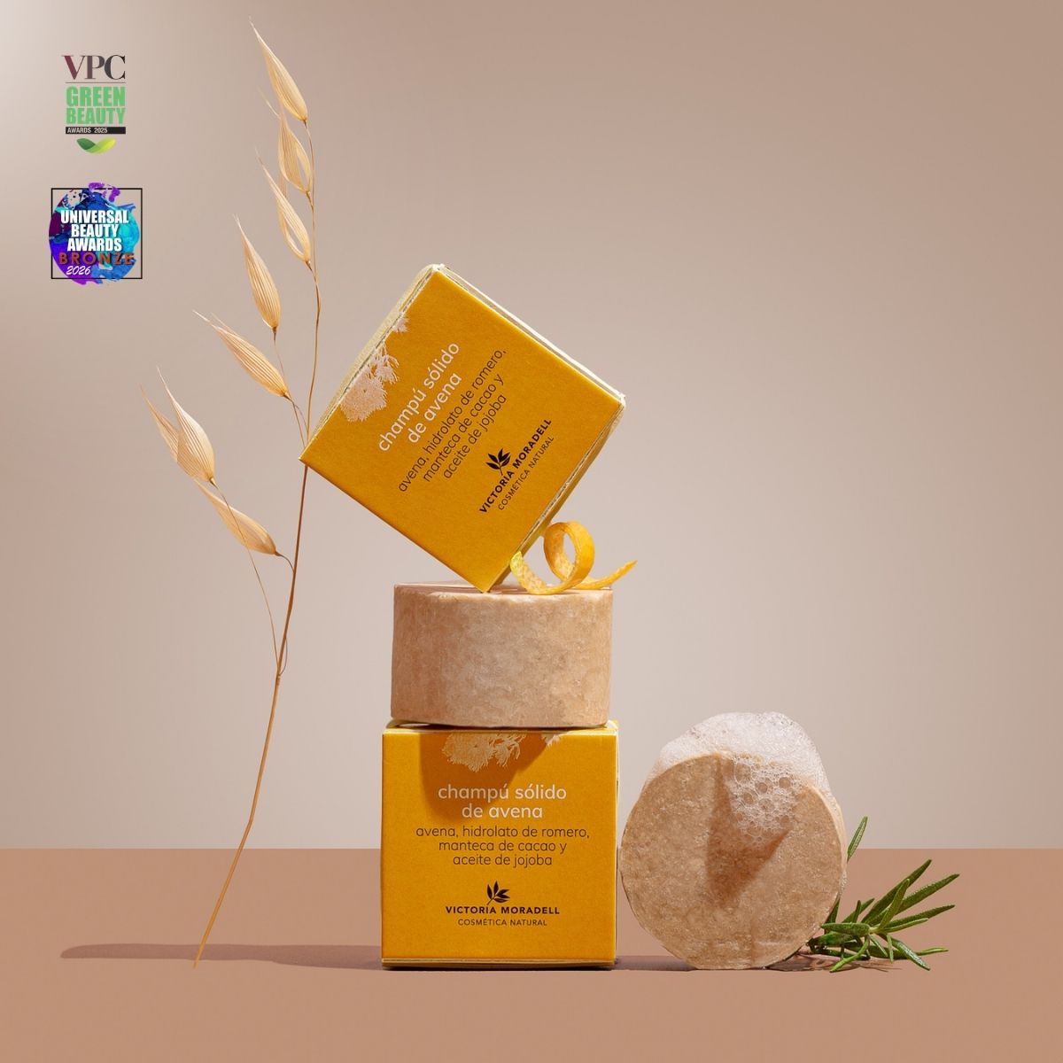 Champú sólido natural de avena