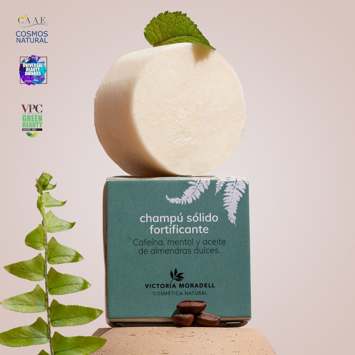 Champú sólido fortificante de cafeína
